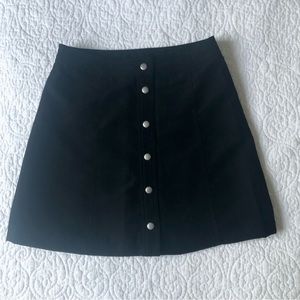 Divided Black Suede Skirt